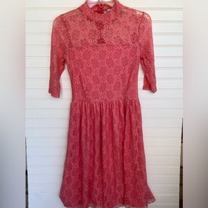 Liquorish Salmon Pink Lace Dress size 10/38